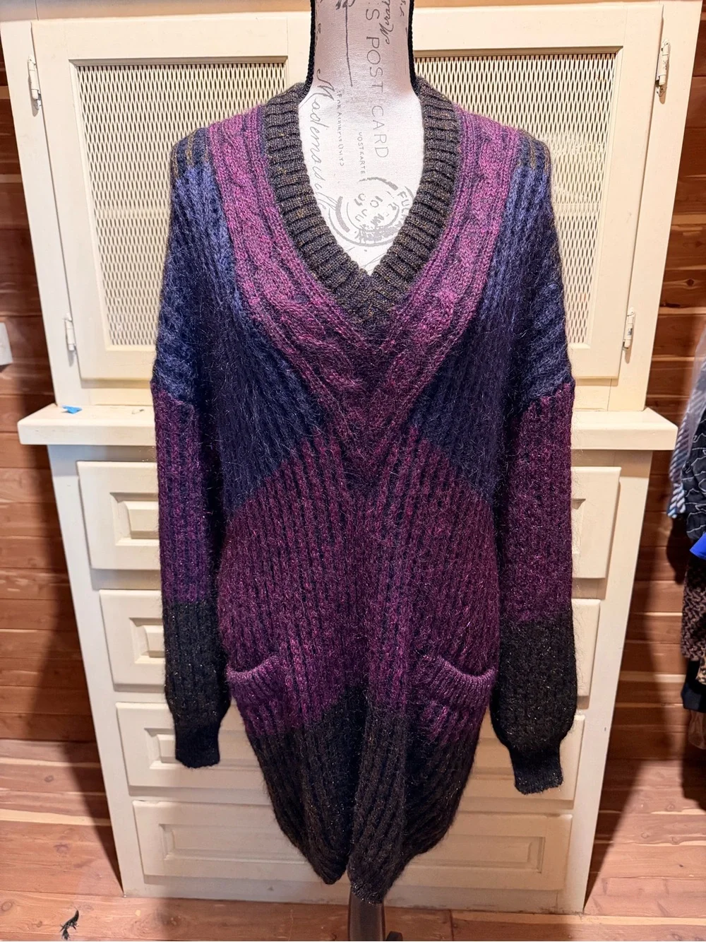 VTG Escada Mohair New Wool Twinset Cardigan Pullover Sweater Set